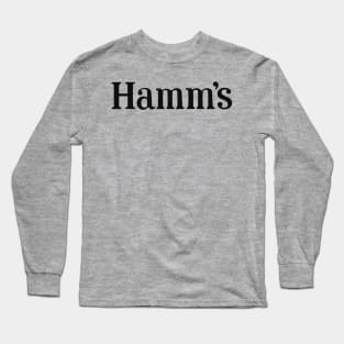 Hamm's Beer Funky Logo in Black Long Sleeve T-Shirt